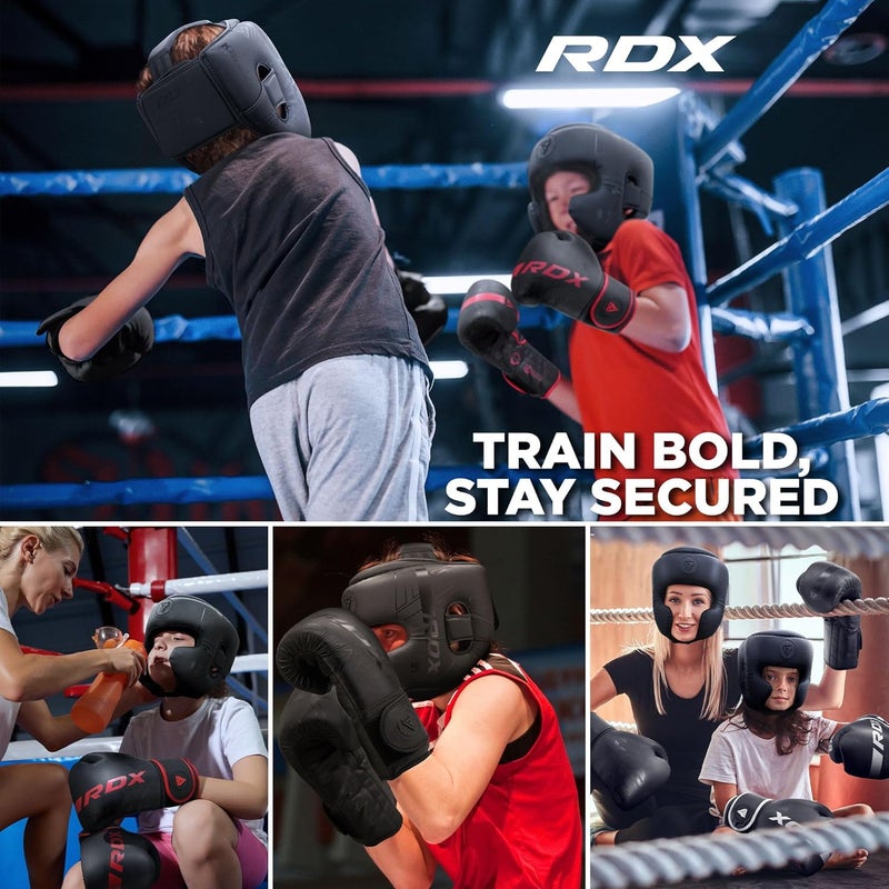 Rdx خوذة ملاكمة للأطفال، تدريب MMA، خوذة كارا موياي تاي قابلة للتعديل ومبطنة، كيك بوكسينغ، تدريب، فنون القتال، كاراتيه، تايكوندو، خوذة للشباب والفتيات، تمارين في المنزل - Image 5